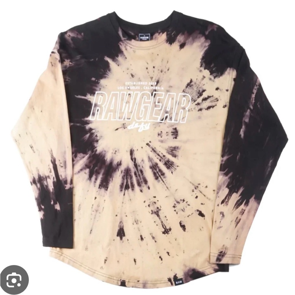Sold out black and brown tie dye Raw Gear long sleave shirt